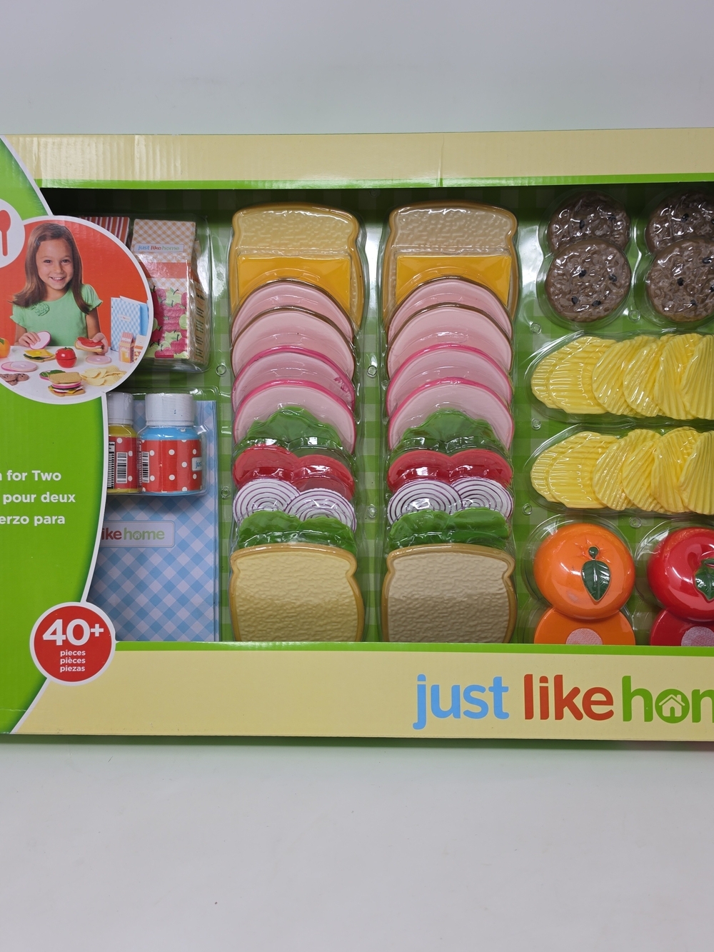 Just Like Home Kids Play Food Sandwich Set - Multi-Color